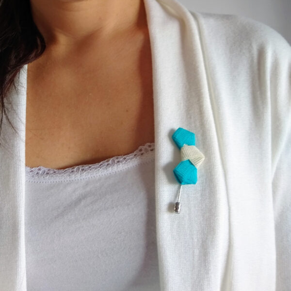 escarapelas origami nudos taller online argentina celeste y blanco