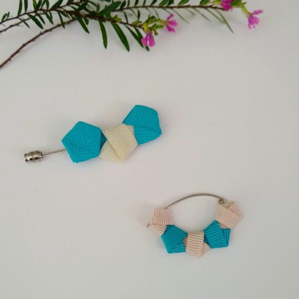 escarapelas origami nudos taller online argentina celeste y blanco