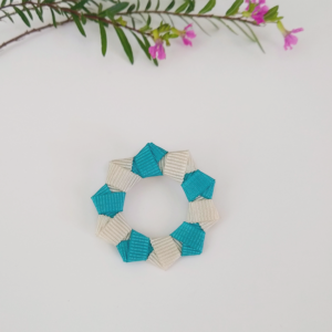 escarapelas origami nudos taller online argentina celeste y blanco