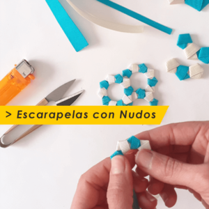 escarapelas origami nudos taller online argentina celeste y blanco