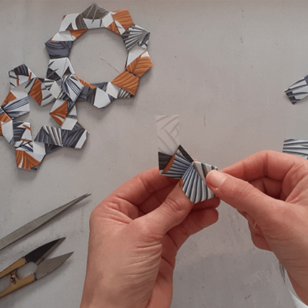 anillo estrella origami nudos